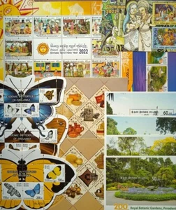 SRI LANKA 2022 COMPLETE MINI SOUVENIR SHEET PACK OF 12 MS Ceylon Collection - Picture 1 of 2