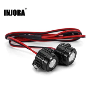 INJORA LED-Leuchten Aluminium Superhelle für SCX10 TRX4 1/10 1/8 RC Crawler - Picture 1 of 13