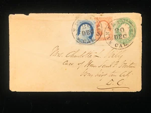 CUBIERTA CA SAN FRANCISCO #9, 11 EN #U13, BUEN FRANQUEO POR TARIFA DE 10¢ A WASHINGTON - Imagen 1 de 2