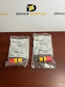 (2) ALLEN BRADLEY 800FP-MT34 PUSHBUTTON OPERATOR TWIST RELEASE RED LOT OF 2 NEW - Picture 1 of 4