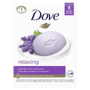 Relaxing Gentle Beauty Bar Soap for All Skin Type, Lavender and Chamomile, 3.75 - Picture 1 of 12