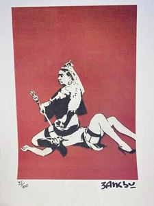 BANKSY COA Vintage Original Art Print Poster Lithograph Signed Limited - Picture 1 of 3