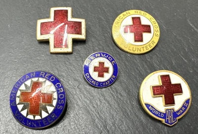 5 VINTAGE RED CROSS PINS I971 - Image 1 of 4