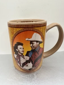 Roy Rogers Dale Evans Coffee Mug Cup Tan Rustic King Of Cowboy Rodeo Queen West - Picture 1 of 7