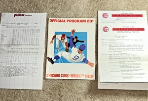 Apr 9 1974 CHICAGO CUBS Scorecard / PRESS & MEDIA Info vs PHILADELPHIA PHILLIES - Picture 1 of 11