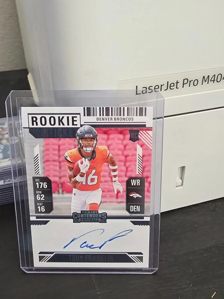 2024 Panini Contenders Ticket RPS Hobby Troy Franklin #113 Rookie Auto RC - Image 1 of 1