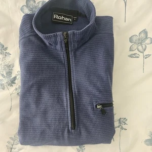 Rohan Goa Microgrid LARGE Fleece Grid Waffle Quarter Zip Mens Medium - Picture 1 of 8