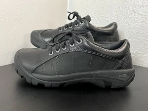 Keen Presidio Black Leather Lace Up Oxford Shoes Womens Size 10 - Picture 1 of 12