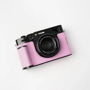 Genuine Real Leather Camera Bag Case Protect Cover Grip for Fuji X-100VI X100VI - Picture 1 of 26