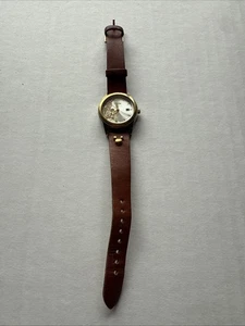 Orologio DISNEY TOPOLINO cinturino marrone con bordo oro - Foto 1 di 7