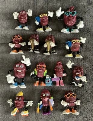Lote de 14 figuras vintage de pasas de California PVC Hardees años 80 juguete surf skate música Foto 1 de 4