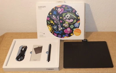 Grafiktablet: Wacom Intuos Medium, Schwarz, Typ: CTL-6100WL - Bild 1 von 3