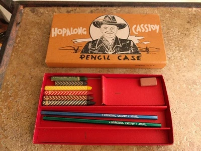 Estuche para lápices Hopalong Cassidy Hasbro de colección EE. UU. Foto 1 de 4