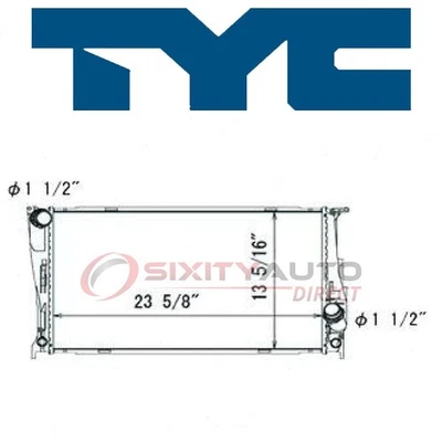 TYC Radiator for 2009-2013 BMW 335i xDrive 3.0L L6 Cooler Cooling Antifreeze bi Foto 1 de 4