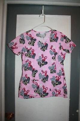 ~~~~~SCRUBSTAR~~~~~LADIES PINK SCRUB TOP    SIZE XS - Image 1 of 2