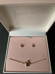 New Disney Parks Swarovski Crystal Snow White Necklace and Earring Gift Box Set - Picture 1 of 7