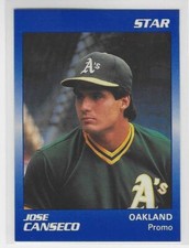 1990 Star Blue Border Promo JOSE CANSECO A's