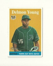 2007 Topps Heritage #47 Delmon Young RC Tampa Bay Devil Rays