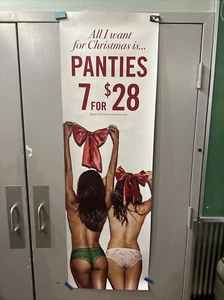 Authentisches Victoria's Secret Poster 19 "x60" gestrichenes Papier sexy Weihnachtshöschen - Bild 1 von 11