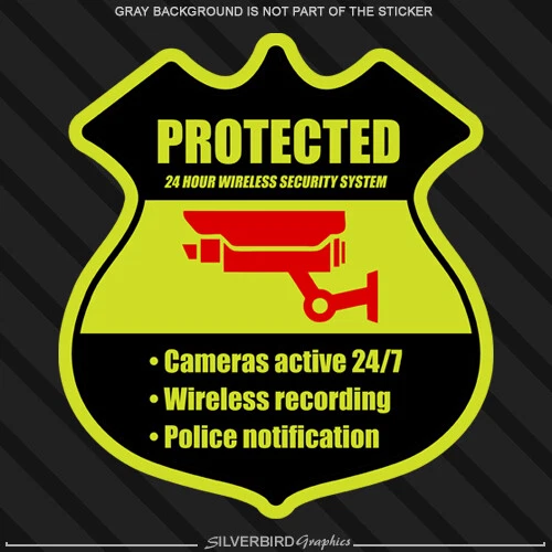 Home CCTV Security Sticker Video Camera Warning Surveillance Caution Protection - Image 1 of 1