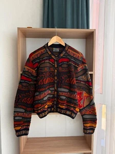 VTG Coogi Pure New Wool Luxury 90’s Walkabout Koala Multicolor Cardigan - Picture 1 of 22