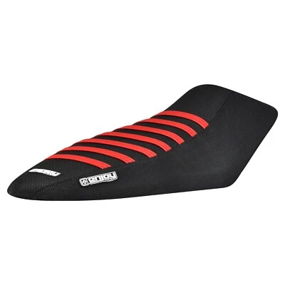 Cubierta de asiento Kawasaki Z 125 Pro Z125 Gripper Enjoy Mfg TODO NEGRO/ROJO COSTILLAS #171 Foto 1 de 4
