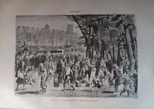 ANTIQUE ENGRAVED JAPAN YEAR 1876 FIELD FAIR YAMASTA 19th CENTURY PRINT 022GCC - Picture 1 of 1