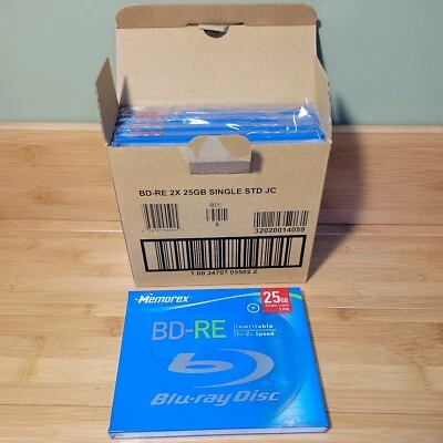 **NEW  SEALED** - Blu-Ray Disc BUNDLE LOT (5) BD-RE 25GB Rewritable  - Image 1 of 4