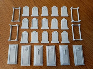 O Gauge Cemetery pack 1:43 Scale for Model Railway. 25 pieces - Picture 1 of 3