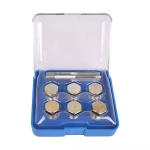 7pcs Automotive Drain Tools Oil Sump Pan Stripped Thread Repair Kits 13MM X 1.5 - Foto 1 di 4