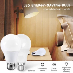 E27/B22 LED Bulbs Light Globe 7W/9W/12W/15W/18W Cool White Fancy Lamp 175-265V - Picture 1 of 20