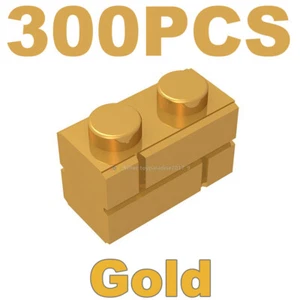 300PCS 1x2 Brown Modified Masonry Profile Fit Bricks Wall 98283 Lot Castle MOC - Picture 1 of 17