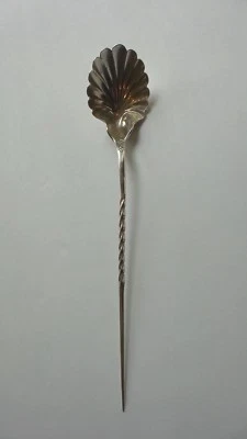 Colher de azeitona de prata esterlina 8,25 pol. do século XIX, alça de escolha, 25 gramas - Imagem 1 de 4