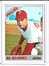 Bo Belinsky Philadelphia Phillies 1966 Topps Baseball Card #506 (SET BREAK) (C)