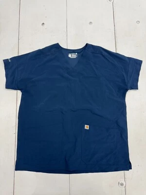 Blusa Médica Carhartt Azul Marino Calce Moderno Manga Corta Para Hombre Talla Mediana Foto 1 de 4