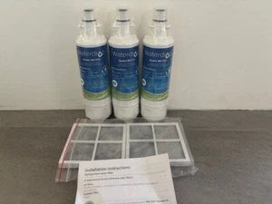 Waterdrop Refrigerator Water Filter 3-Pack WD-F32 New Sealed and 2 Air Filters - Picture 1 of 10