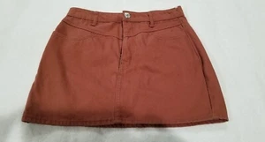 Forever 21 Womens Chocolate Denim Skirt Size Small Nwot. - Picture 1 of 5