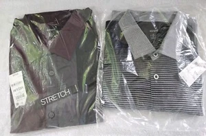 Lot of 2 NEW Alfani Men’s Purple/Gray Long Sleeve Dress Shirts Sz Medium  - Picture 1 of 9