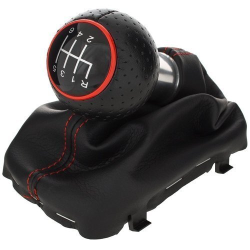 Pomello Del Cambio In Pelle E Lega Alluminio - 5 Marce, Per Auto Manuali, Colore Rosso - Foto 10