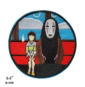 Spirited Away Chihiro And Kaonashi No Face Train Scene Embroidered Iron On Patch - Picture 1 of 2