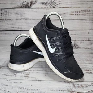 Nike Free 5.0 Women Size 7.5 Running Athletic Shoes Sneakers Trainer Black White - Picture 1 of 23