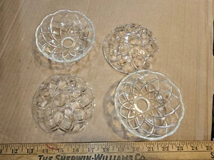 JUEGO DE 4 PLATILLOS DE CRISTAL DE ARAÑA 24YY21: 4-7/8" X 1-1/2" X 7/8", MUY BUENOS - Imagen 1 de 5