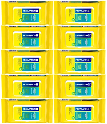 10 件 Preparation H 药用湿巾 温和日常清洁 48 件 - 480 总计 — 第 1/3 张图片