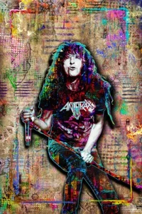 Poster ANTHRAX JOEY BELLADONNA 12x18 pollici cantante antrace pop art spedizione gratuita USA - Foto 1 di 10