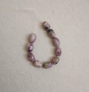 CHAROITE 7x9-10MM ROUND BEADS - 4" Strand - 9255E - Picture 1 of 2