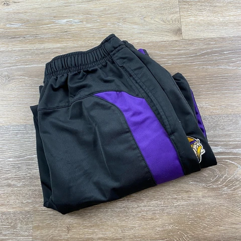 REEBOK Minnesota Vikings NFL Black Activewear Track Pants Boy's Size Large Cover