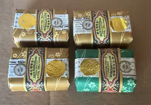 4 Bars Vintage Bee & Flower Soap Bars (1) Jasmine (3) Sandal Wood 2.85 oz ea NEW - Picture 1 of 5
