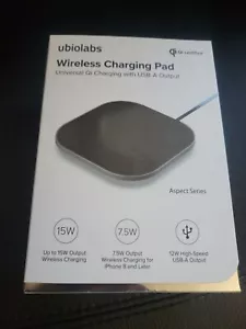 Ubiolabs 15W Wireless Fast Charging Pad For Mobile Phones - Black - Picture 1 of 2