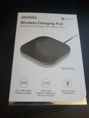 Ubiolabs 15W Wireless Fast Charging Pad For Mobile Phones - Black - Image 1 of 2