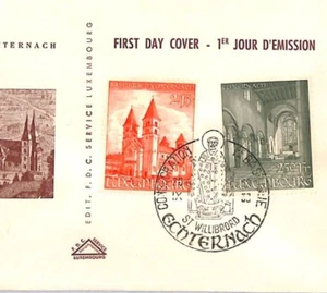 LUXEMBOURG FDC *ECHTERNACH BASILICA* 1953 First Day Cover {samwells-covers}YE99 - Picture 1 of 10